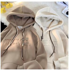 Women Streetwear Knitted Heavyweight Embossed Sweatshirt