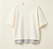 Relaxed Fit Casual Top Crew Neck Long Sleeve Breathable Fabric Daily Street
