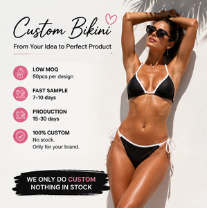 Low MOQ OEM Swimwear Manufacturer Custom Prints Triangle Bikinis